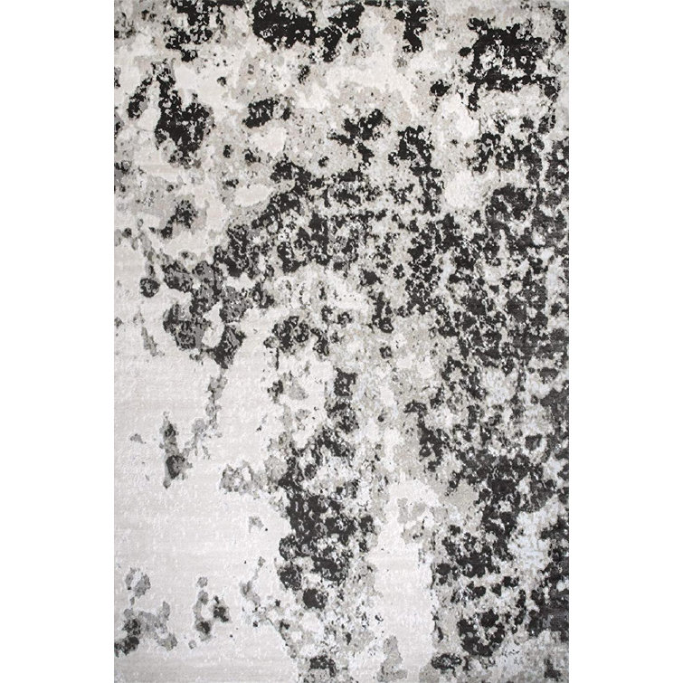 17 Stories Gray Abstract Area Rug, Wayfair